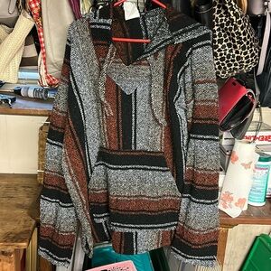 XXL Aztec Blanket /‎ Drug Rug Poncho Shirt